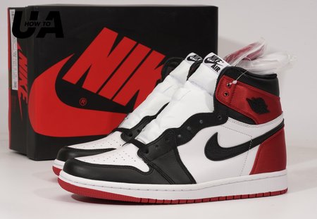 Air Jordan 1 Retro High Satin Black Toe size 36-46