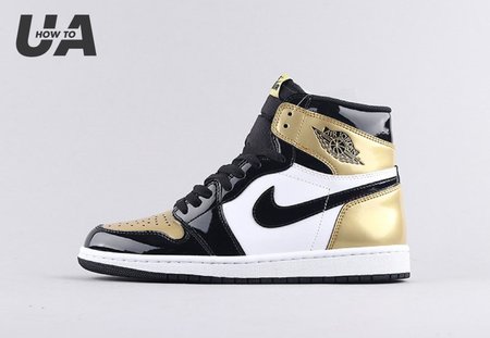 Jordan 1 Retro High NRG Patent Gold Toe 861428-007 Size 40-47.5