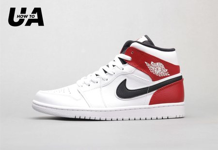 Air Jordan 1 Mid White Black Gym Red 36-46