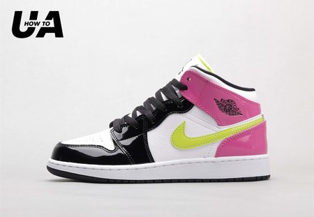 Air Jordan 1 Mid White Black Cyber Pink 36-40