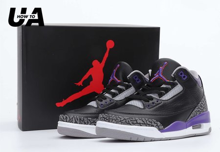 Air Jordan 3 Retro Black Purple 40-47.5