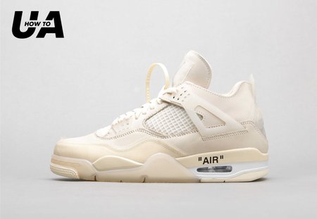 Air Jordan 4 retro x Off-White AJ4 OW Sail 36-47.5