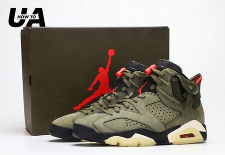 Travis Scott X Air Jordan 6 Medium Olive TS Couple 40-47.5