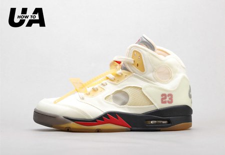 OFF-WHITE x Air Jordan 5 "Sail" 40-47.5