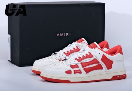 AMIRI Skel Top Low "Red White" Size 40-45