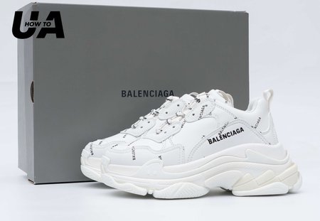 Balenciaga Triple S Allover Logo White (W) SIZE: 35-45