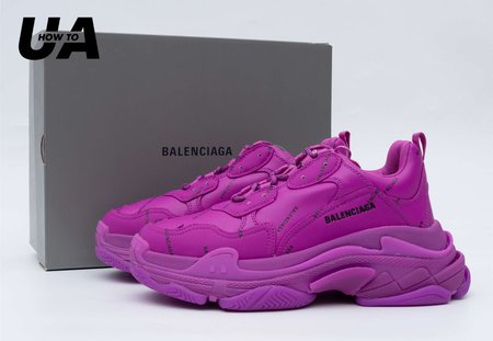 Balenciaga Triple S Allover Logo Purple SIZE: 35-45