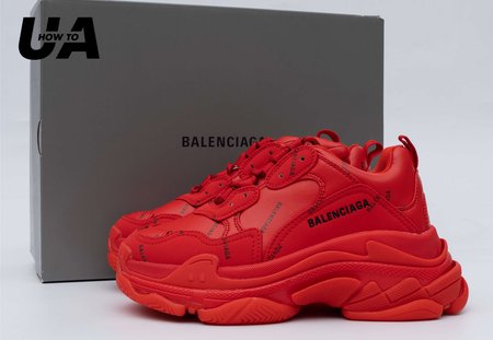 Balenciaga Triple S Allover Logo Red 35-45