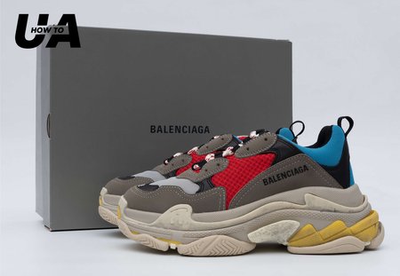 Balenciaga Triple S Grey Red Blue (2018 Reissue) SIZE: 35-45