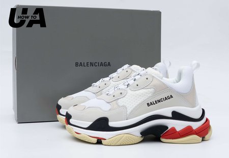 Balenciaga Triple S White Black Red SIZE: 35-45