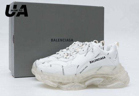 Balenciaga Triple S White Clear Sole Logo(W) 35-45