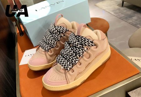 Lanvin women men pink best sale sneakers, Size: 35-46