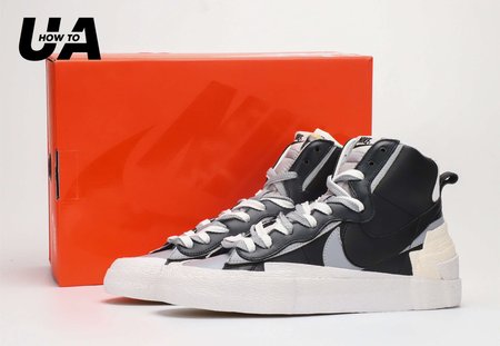 Sacai x Nike Blazer Mid Black Grey 36-46