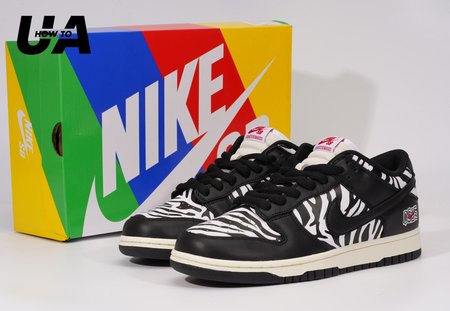 Quartersnacks x NK SB Dunk Low "Zebra" SIZE: 36-47.5