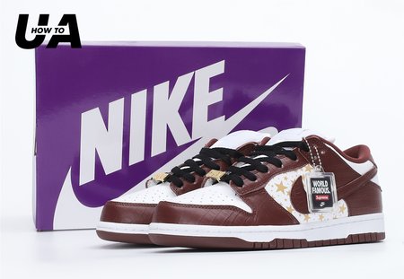 Nike SB Dunk Low Supreme Stars Barkroot Brown 36-47.5