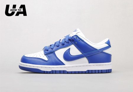 NIKE SB DUNK LOW white and blue skateboarding shoes 36-46