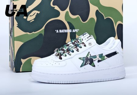 Bape Sta Low White ABC Camo Green Size 36-45