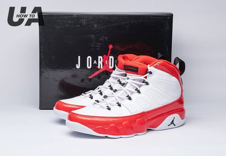 Jordan 9 Retro White Gym Red 302370-160 Size 40-47.5